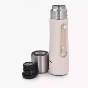 Термос със запарка за чай DUKA RESA 500 мл. кремав