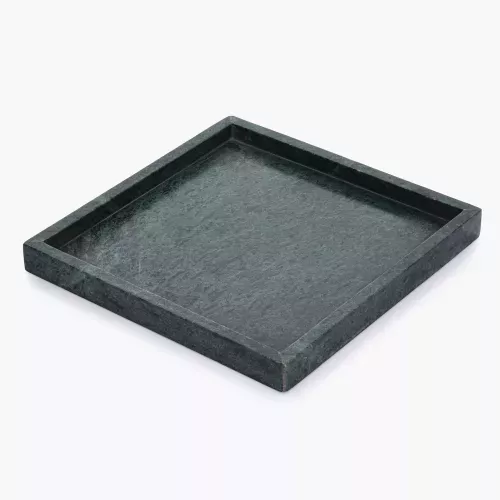 Поднос - декоративен DUKA MARBLE 26x26 см., зелен.