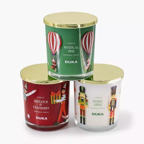 Ароматна свещ DUKA LYCKLIG MYSTICAL PINE 8,8x10,8 см.