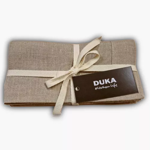 Ленена покривка DUKA LYCKLIG 140x250 см., бежов