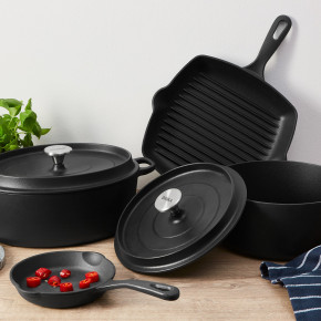 Тенджера овална DUKA BJORN 5000 мл., черен 