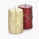 Свещ DUKA FESTLIG 7x10,5 см., златист
