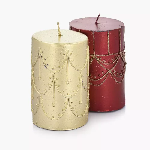 Свещ DUKA FESTLIG 7x10,5 см., златист