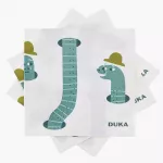Салфетки 20 бр. DUKA MINI 33x33 см., земно червейче