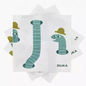 Салфетки 20 бр. DUKA MINI 33x33 см., земно червейче