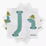 Салфетки 20 бр. DUKA MINI 33x33 см., земно червейче