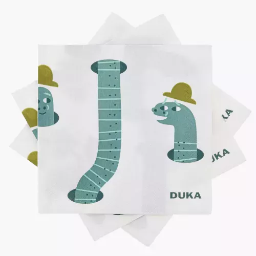 Салфетки 20 бр. DUKA MINI 33x33 см., земно червейче