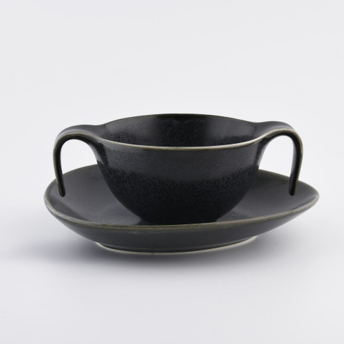 Купа с чиния DUKA TIME DARK 450 мл., черен
