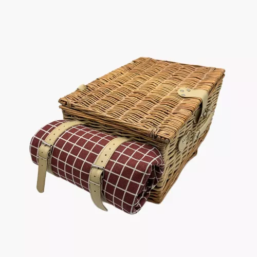 Пикник кошница за 4 души DUKA PICKNICK, кафяво каре