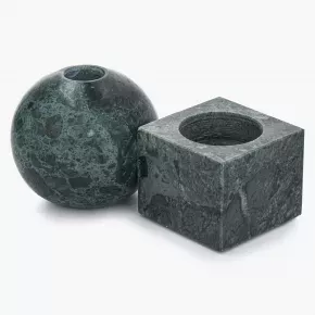 Свещник DUKA MARBLE 6x4,8 см., зелен
