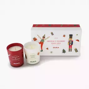 Сет ароматни свещи DUKA LYCKLIG MISTLETOE & CRANBERRY, HONEY APPLE