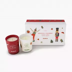 Сет ароматни свещи DUKA LYCKLIG MISTLETOE & CRANBERRY, HONEY APPLE