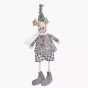 Висулка мишка момче DUKA LILLIPUT 15 см., сив