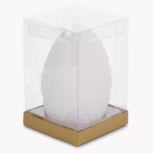 Свещ яйце DUKA FLAMME PASK 15 см., бял