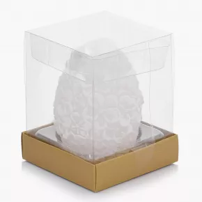 Свещ яйце DUKA FLAMME PASK 9 см., бял