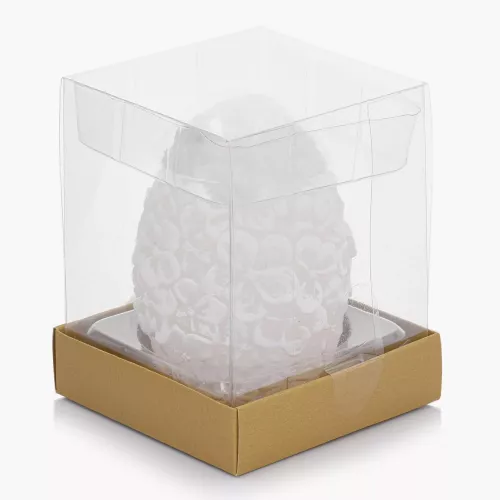 Свещ яйце DUKA FLAMME PASK 9 см., бял