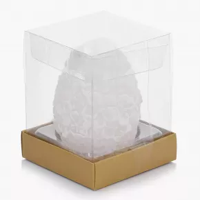 Свещ яйце DUKA FLAMME PASK 9 см., бял