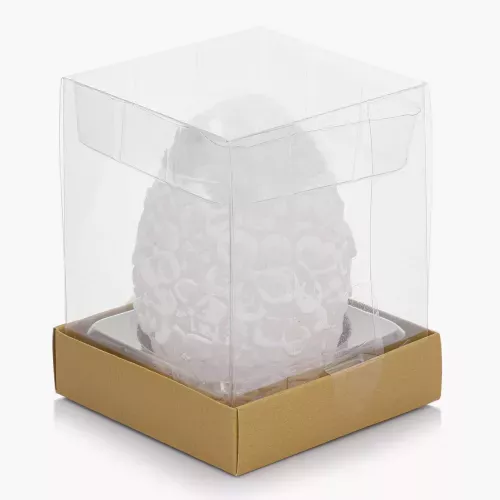 Свещ яйце DUKA FLAMME PASK 9 см., бял