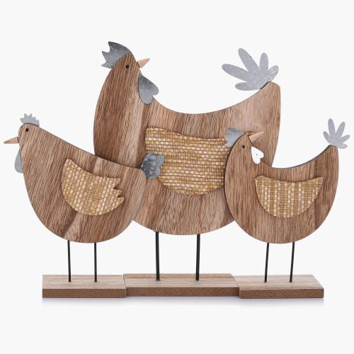 Декорация кокошка DUKA MUNTER 15 см., кафяв