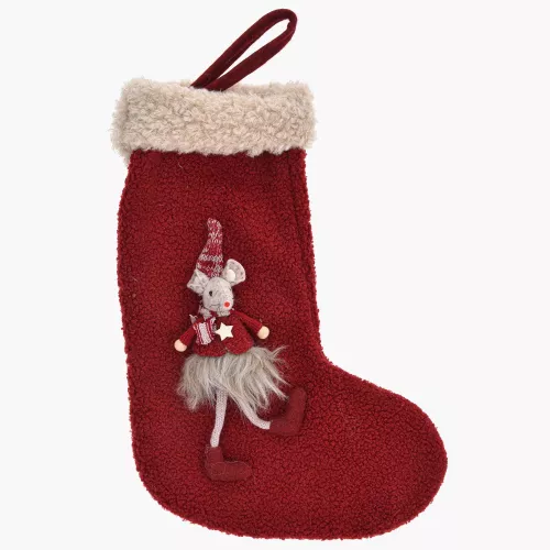 Коледен чорап DUKA LILLIPUT 34 см., червен
