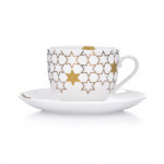 Чаша с чиния DUKA FELICIA ART DECO 300 мл., бял