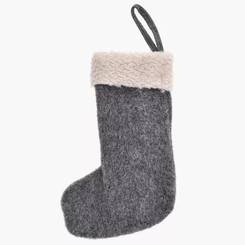 Коледен чорап DUKA LILLIPUT 34 см., сив