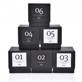 Ароматна свещ портокал и кориандър DUKA ELEGANT No.2 9 см. 