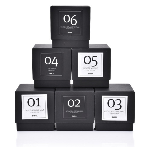 Ароматна свещ портокал и кориандър DUKA ELEGANT No.2 9 см. 