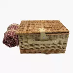 Пикник кошница за 4 души DUKA PICKNICK, кафяво каре