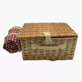 Пикник кошница за 4 души DUKA PICKNICK, кафяво каре