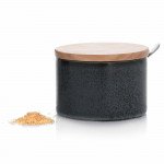 Захарница с капак и лъжица DUKA WAREWOOD, черен