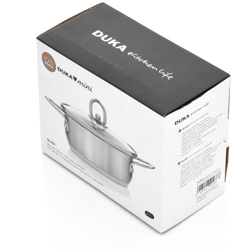 Тенджера мини DUKA SILVER 500 мл., сребрист