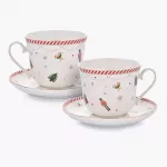 Сет чаши и чинии 2 бр. DUKA LYCKLIG 400 мл.