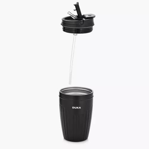 Термо чаша 2в1 DUKA RESA 350 мл., черен