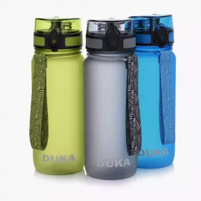 Бутилка за вода с цедка DUKA SPORTING 650 мл., сив