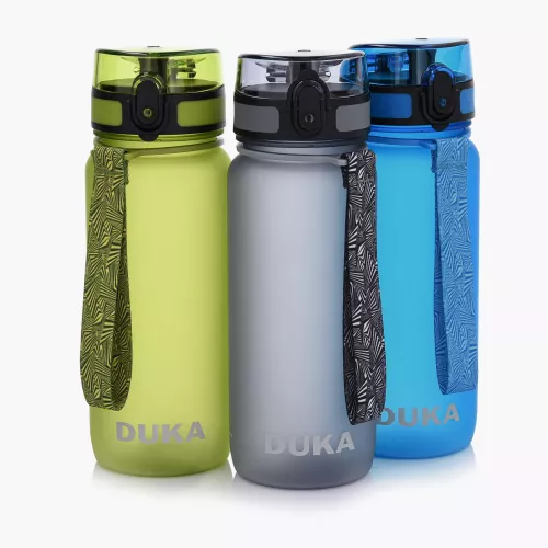 Бутилка за вода с цедка DUKA SPORTING 650 мл., сив