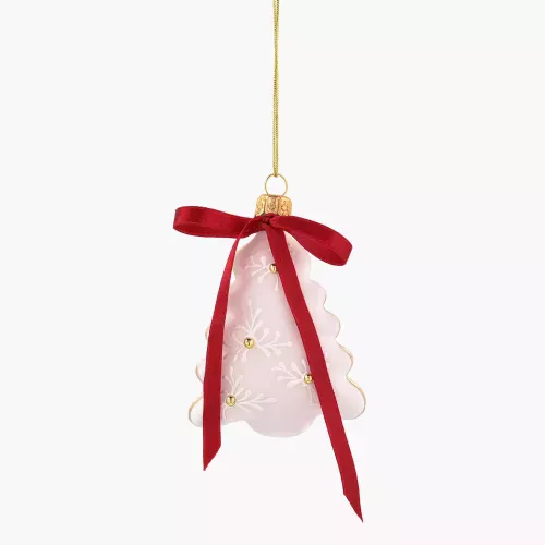 Висулка елха DUKA JULKLAP 8 см., бял